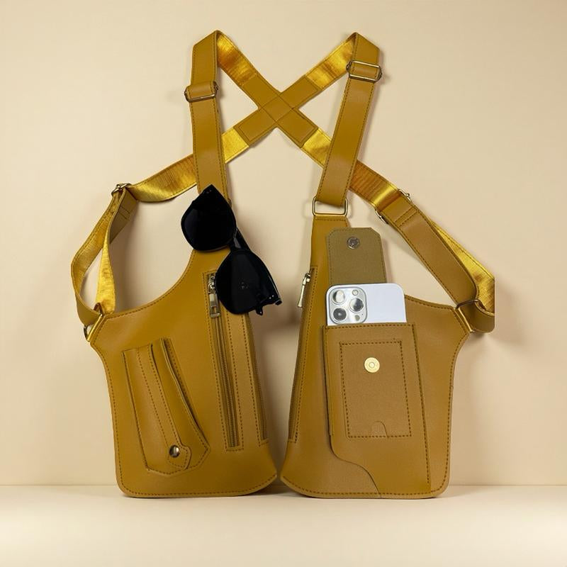Premium Leather Underarm Shoulder Bag for Men & Women Anti-Theft Hidden Storage for Cell Phones & Outdoor Gear Versatile for Cycling Hiking & More