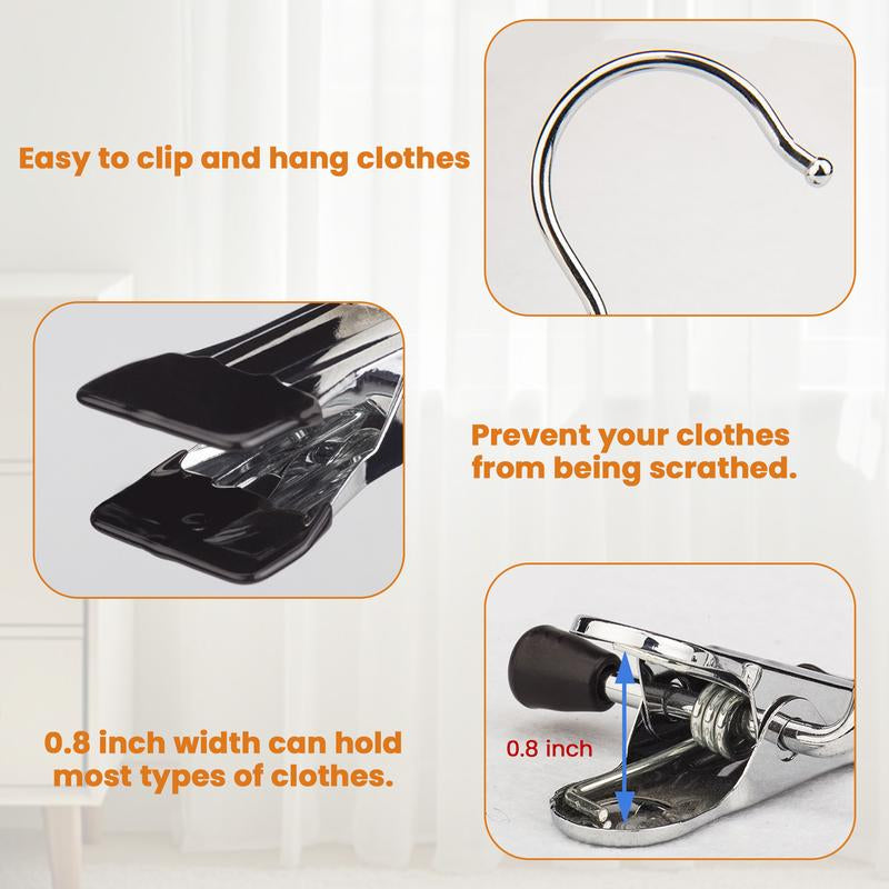 16 Counts Boot Hangers Clips, Premium Hooks Hanging Clips, Heavy Duty Closet Hanger Organizer for Home Travel , Clamps Socks Towel Clips for Closet Pants Socks Handbags Hat