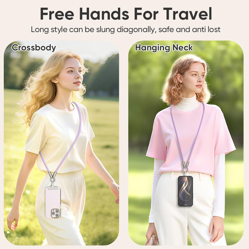 240W USB-C Fast Charging Phone Lanyard 7Mm Nylon Crossbody Wrist Strap Lanyard Data Cable 2 in 1 Smartphone Cellphone