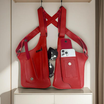 Premium Leather Underarm Shoulder Bag for Men & Women Anti-Theft Hidden Storage for Cell Phones & Outdoor Gear Versatile for Cycling Hiking & More